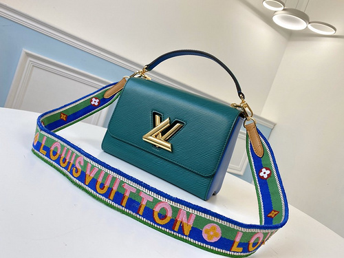 LV bag M55851 grandmother green Twist medium handbag-562bb824